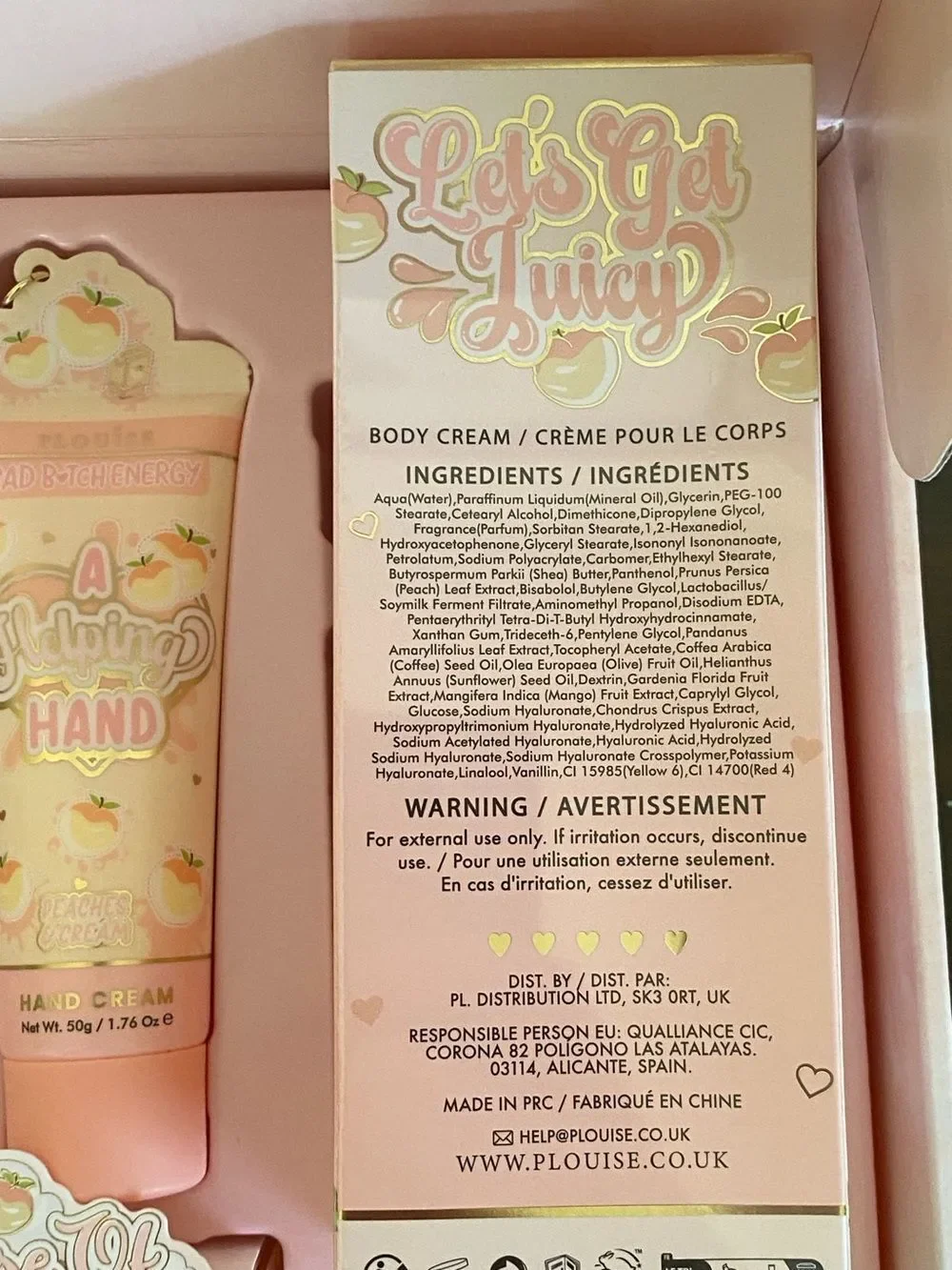 P Louise Peaches & Dreamy Full Size Product Beauty Box NIB